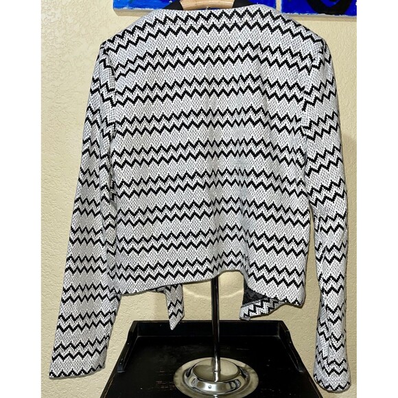 Maurice’s Black And White Chevron Stripe Women’s Dress Jacket XL - Picture 2 of 6